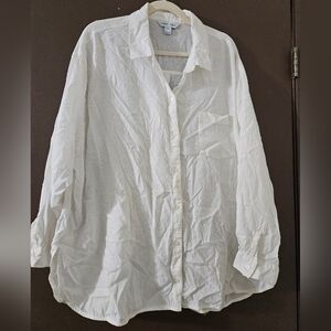 Women's Old Navy Linen Blend Boyfriend Shirt